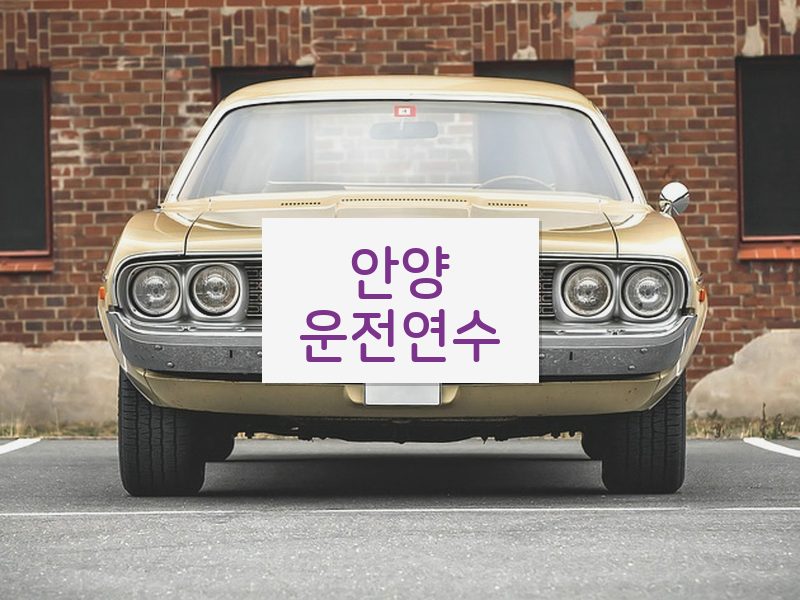 안양운전연수 후기