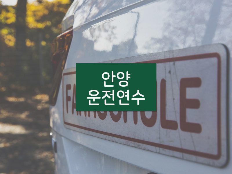 안양운전연수 후기