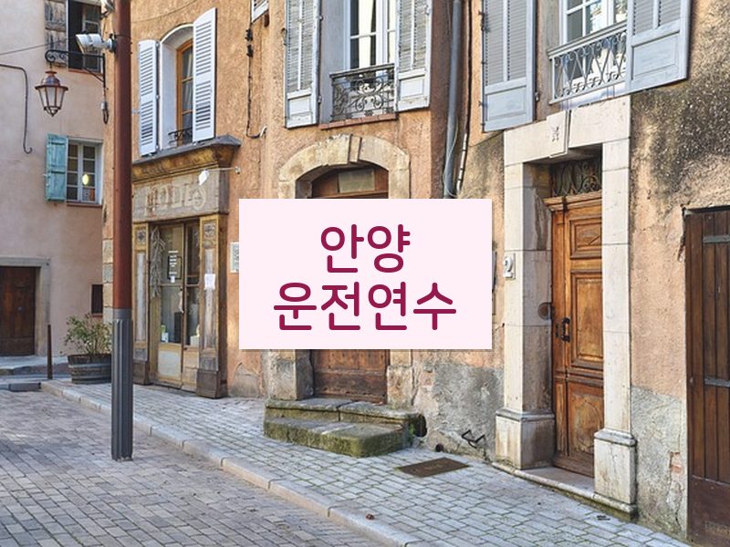 안양운전연수 후기