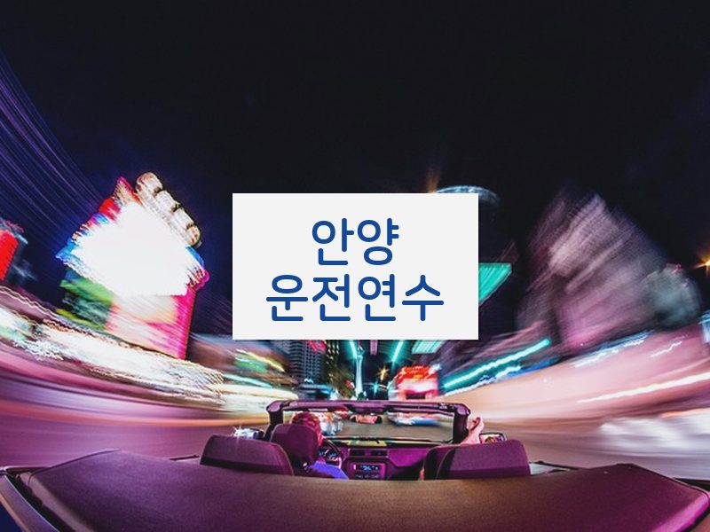 안양운전연수 후기