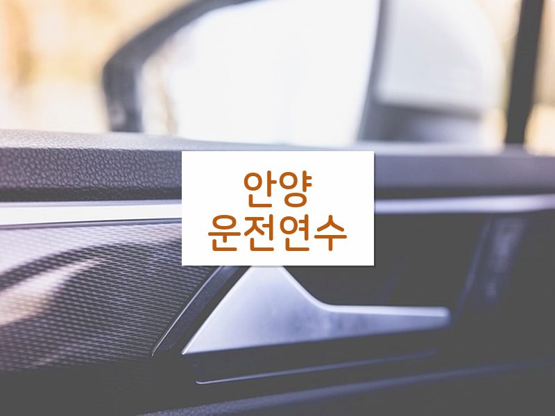안양운전연수 후기