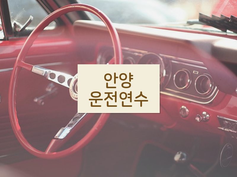 안양운전연수 후기