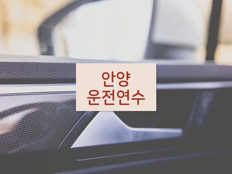 안양운전연수 후기