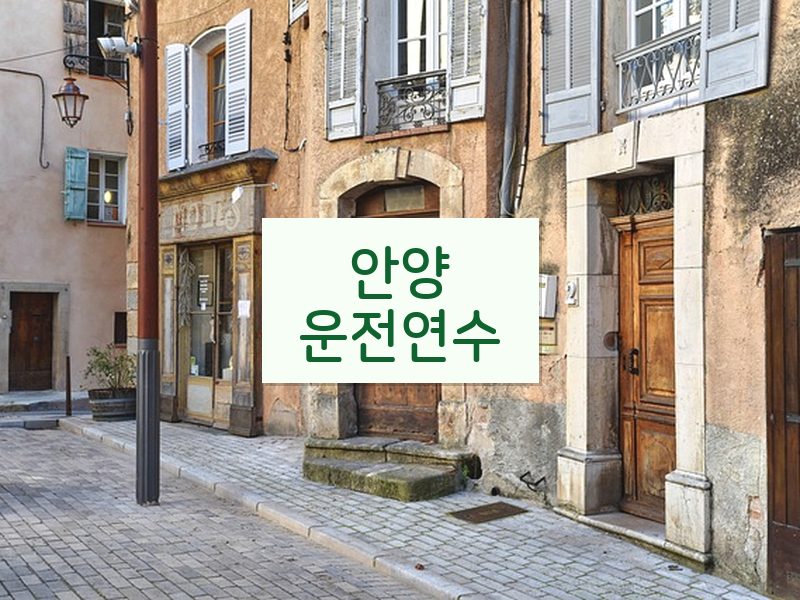 안양운전연수 후기