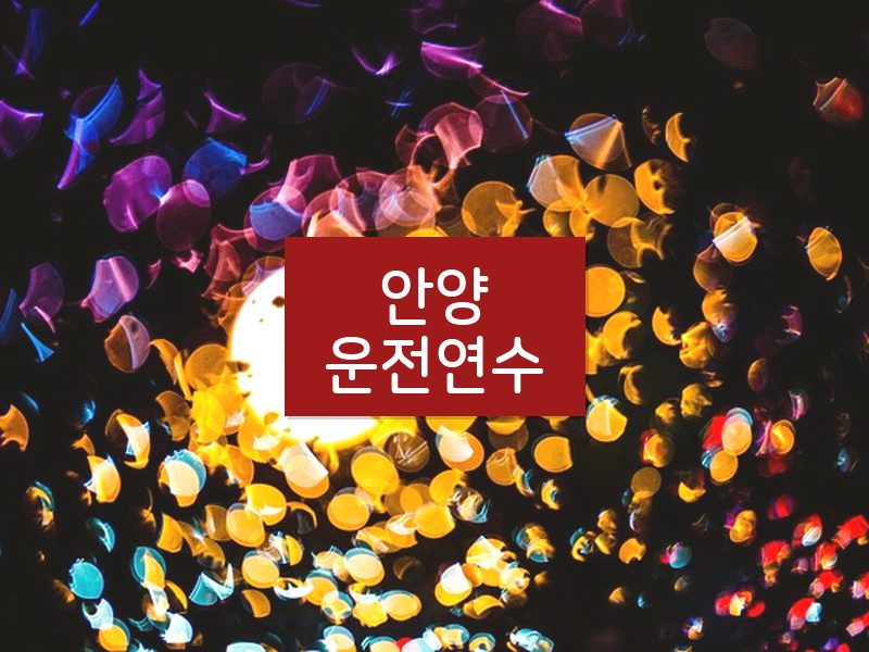 안양운전연수 후기