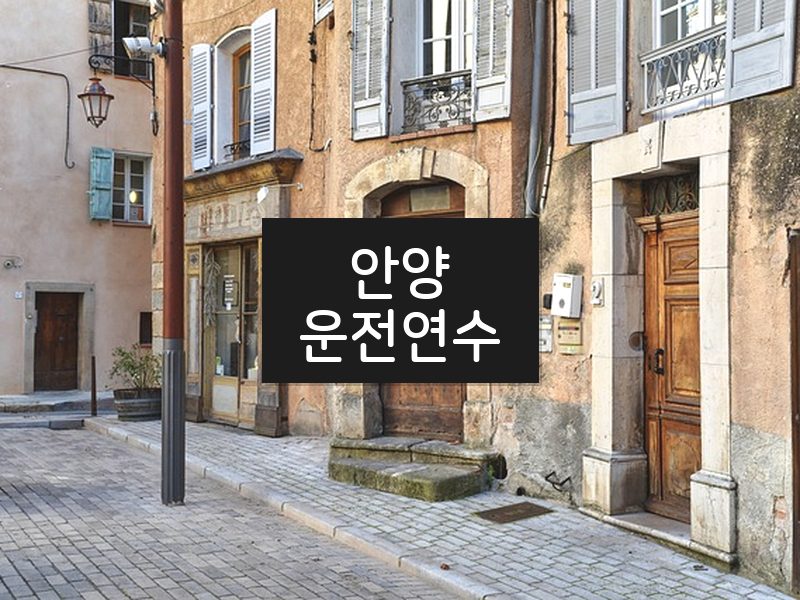 안양운전연수 후기