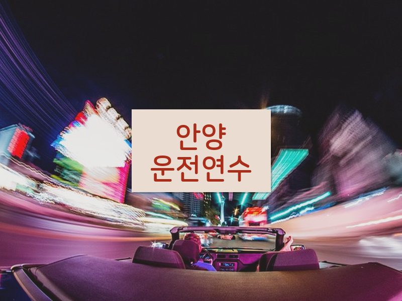 안양운전연수 후기