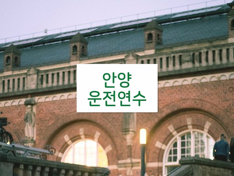 안양운전연수 후기