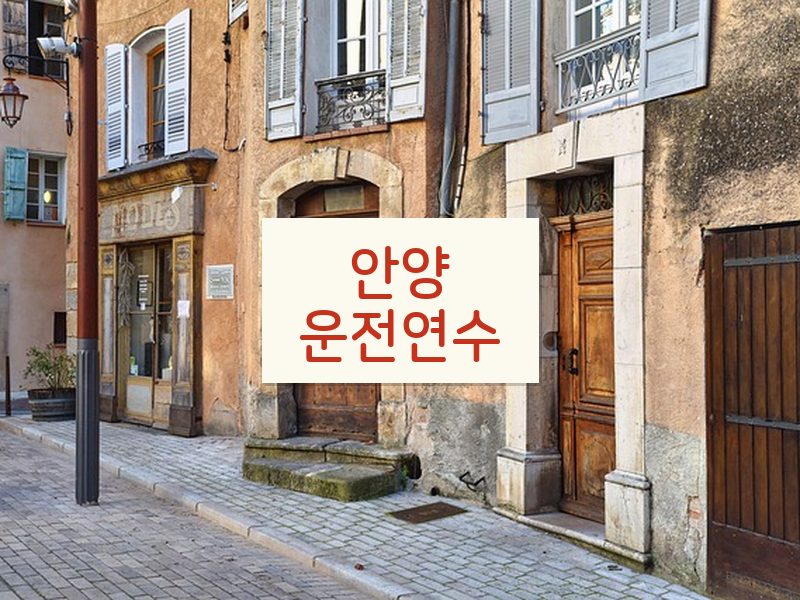 안양운전연수 후기