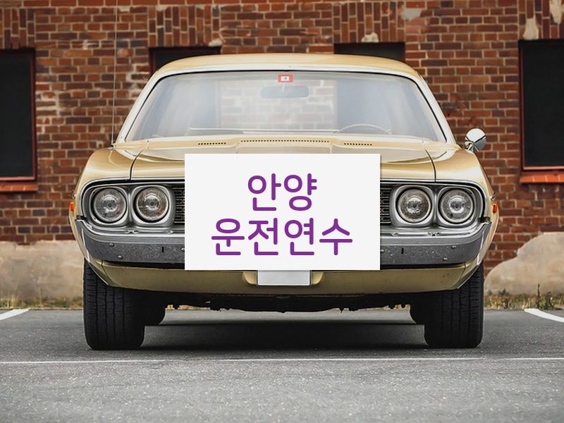 안양운전연수 후기