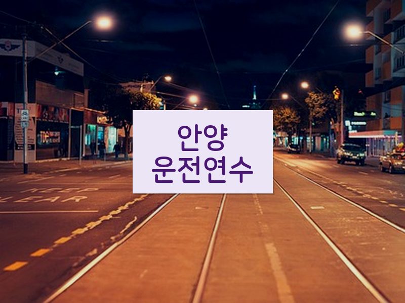 안양운전연수 후기