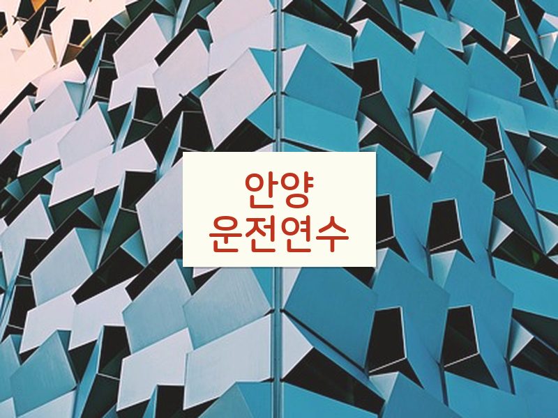 안양운전연수 후기