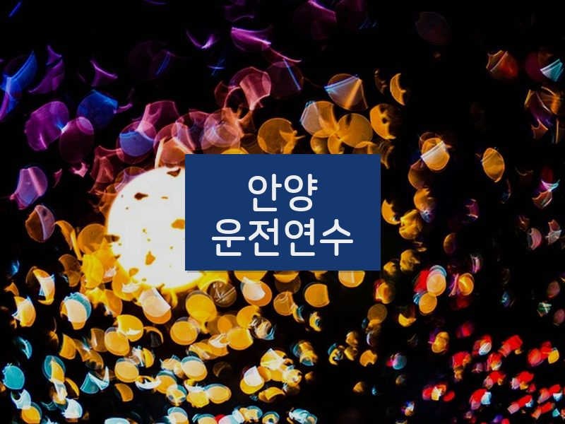 안양운전연수 후기