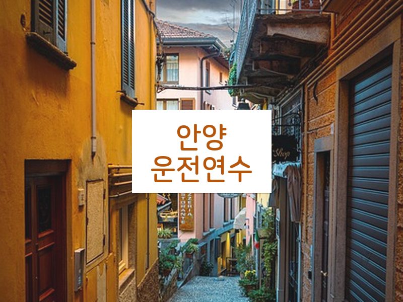 안양운전연수 후기