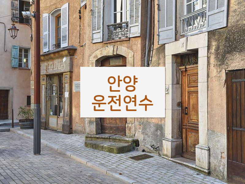 안양운전연수 후기
