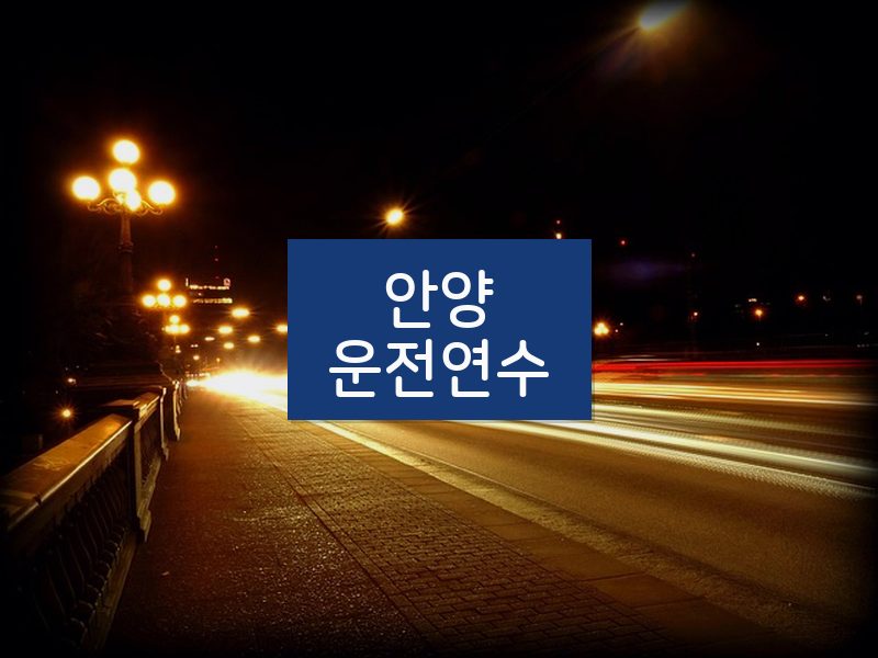안양운전연수 후기