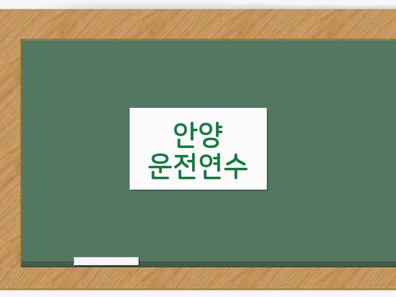안양운전연수 후기