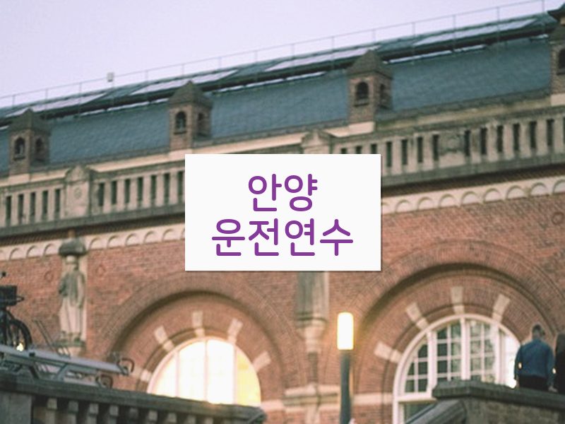 안양운전연수 후기