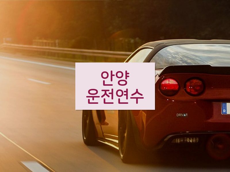 안양운전연수 후기