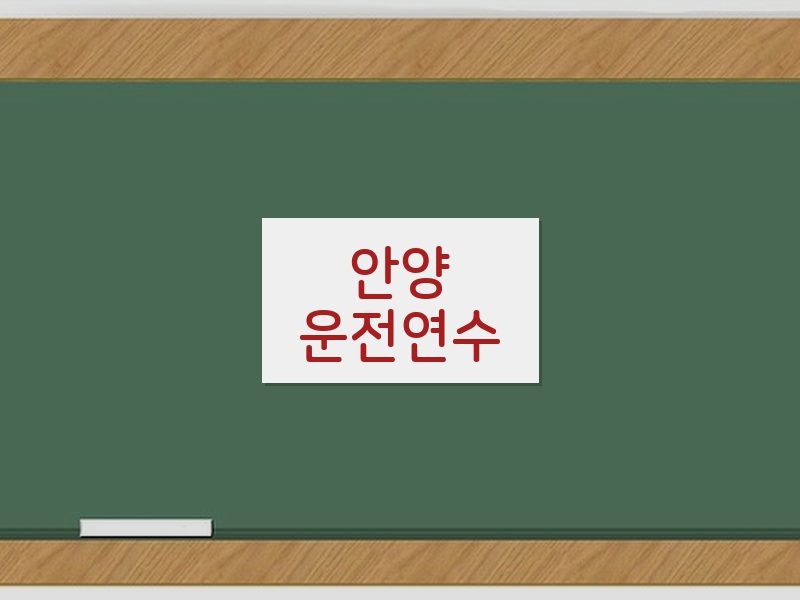 안양운전연수 후기