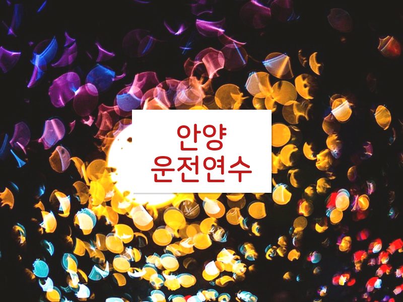 안양운전연수 후기