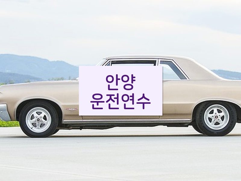 안양운전연수 후기