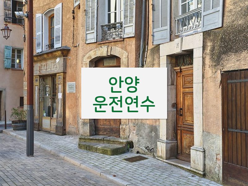 안양운전연수 후기