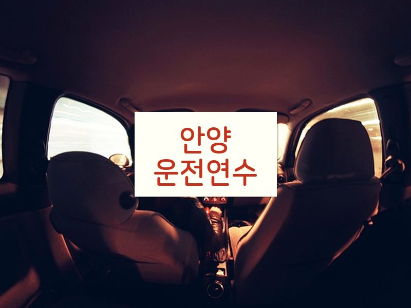 안양운전연수 후기