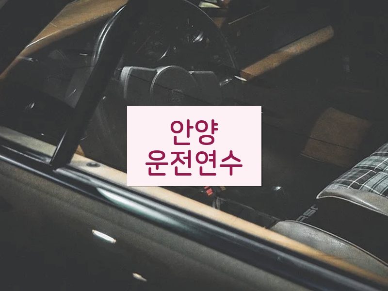 안양운전연수 후기