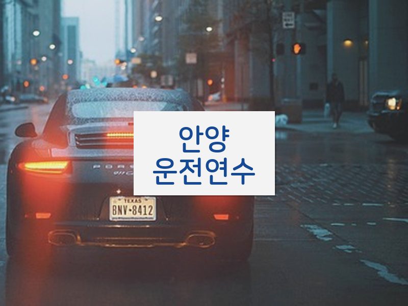안양운전연수 후기