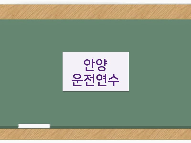 안양운전연수 후기