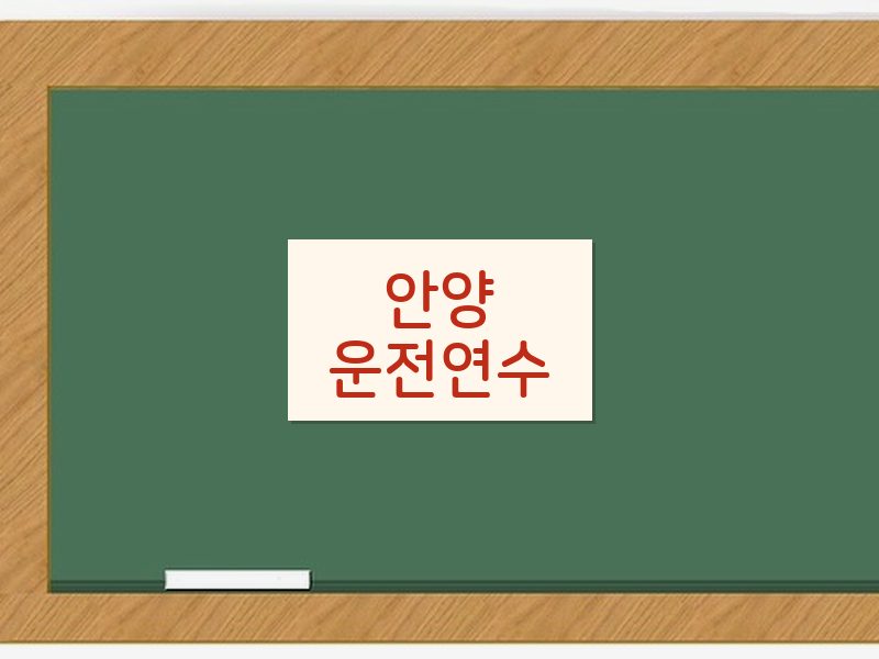 안양운전연수 후기