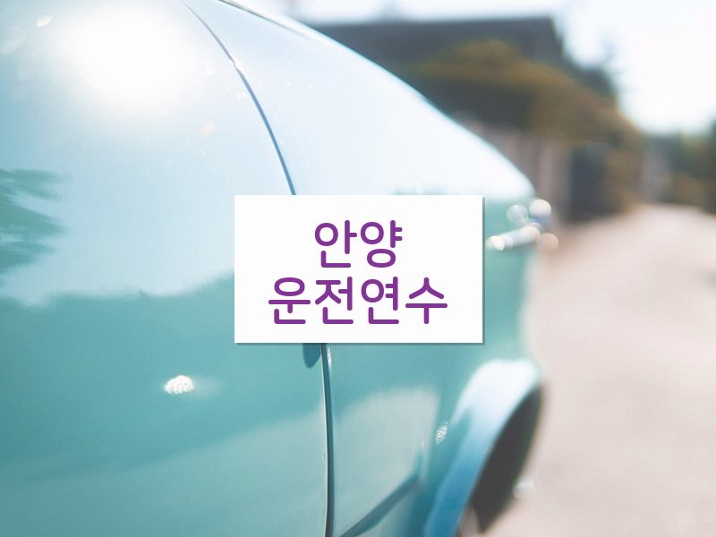 안양운전연수 후기