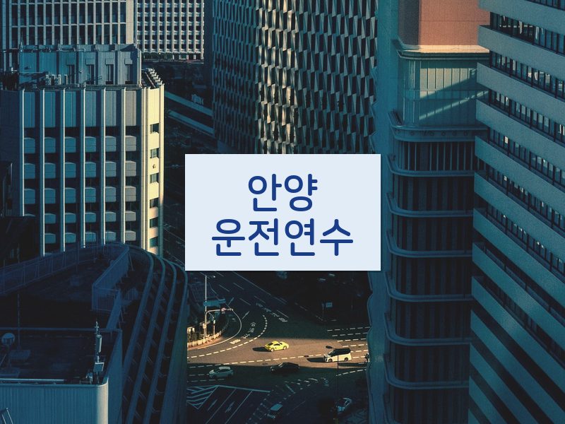 안양운전연수 후기