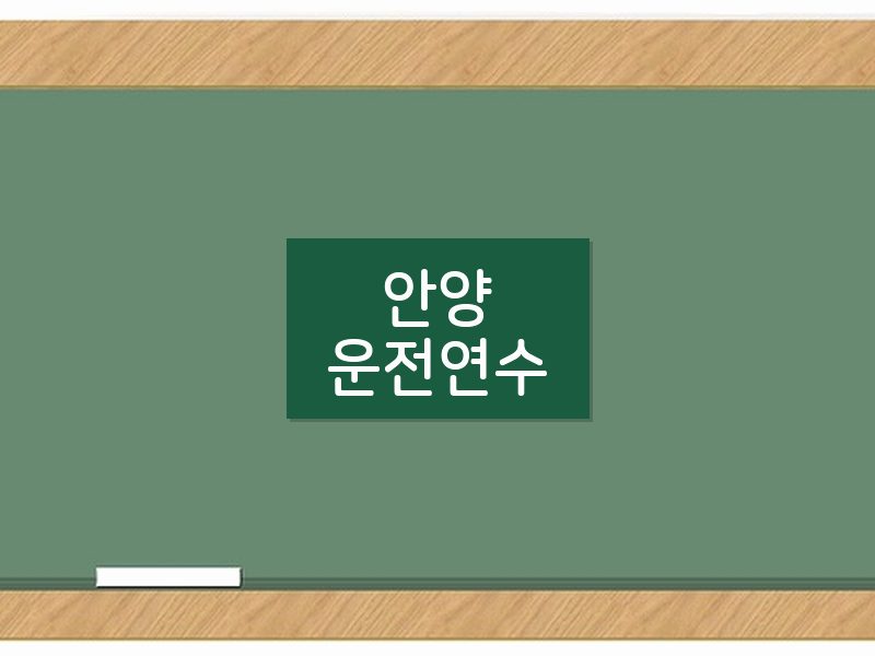 안양운전연수 후기
