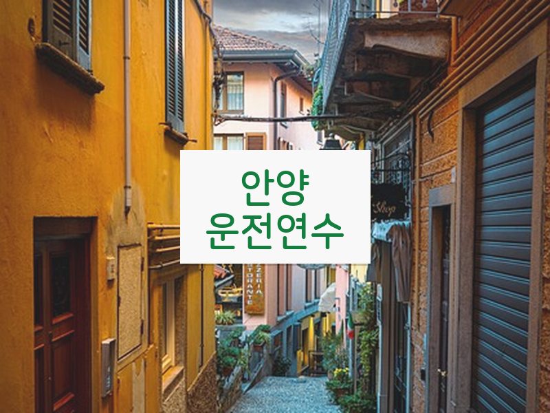 안양운전연수 후기