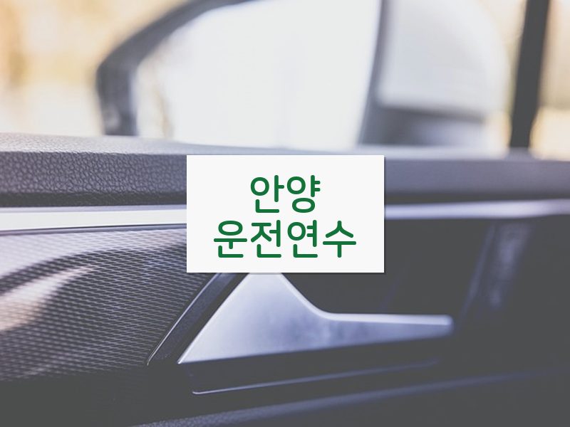 안양운전연수 후기