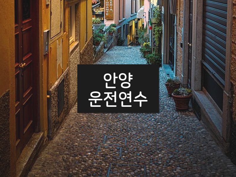 안양운전연수 후기