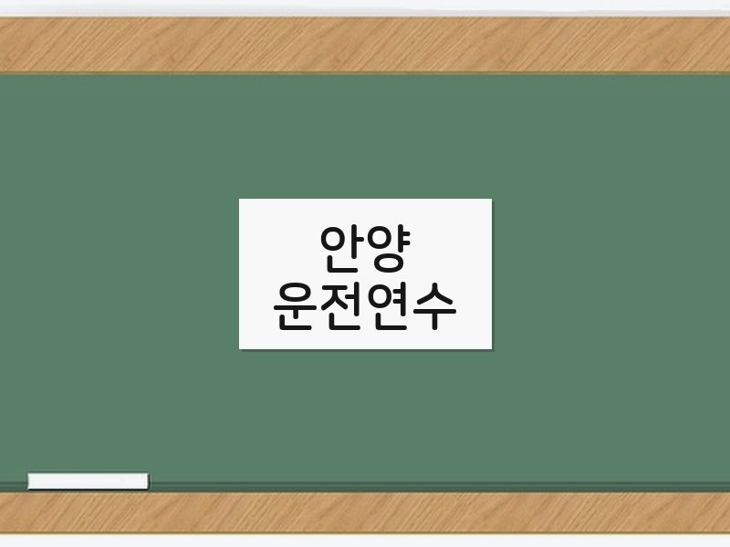 안양운전연수 후기