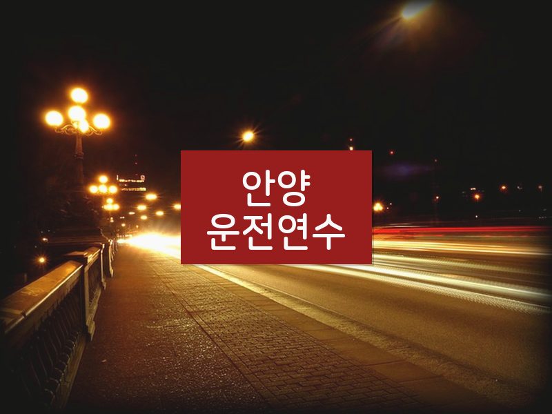 안양운전연수 후기