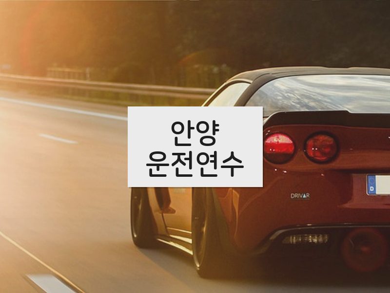 안양운전연수 후기