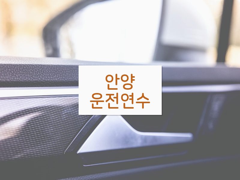 안양운전연수 후기