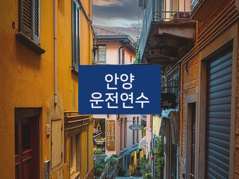 안양운전연수 후기