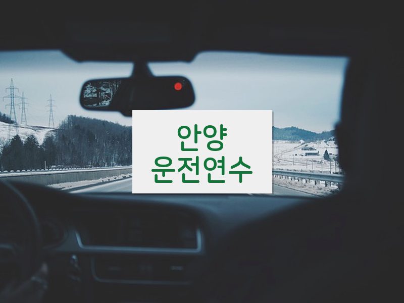 안양운전연수 후기