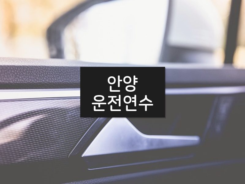 안양운전연수 후기