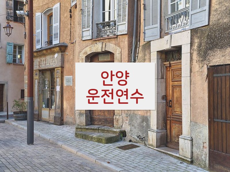 안양운전연수 후기