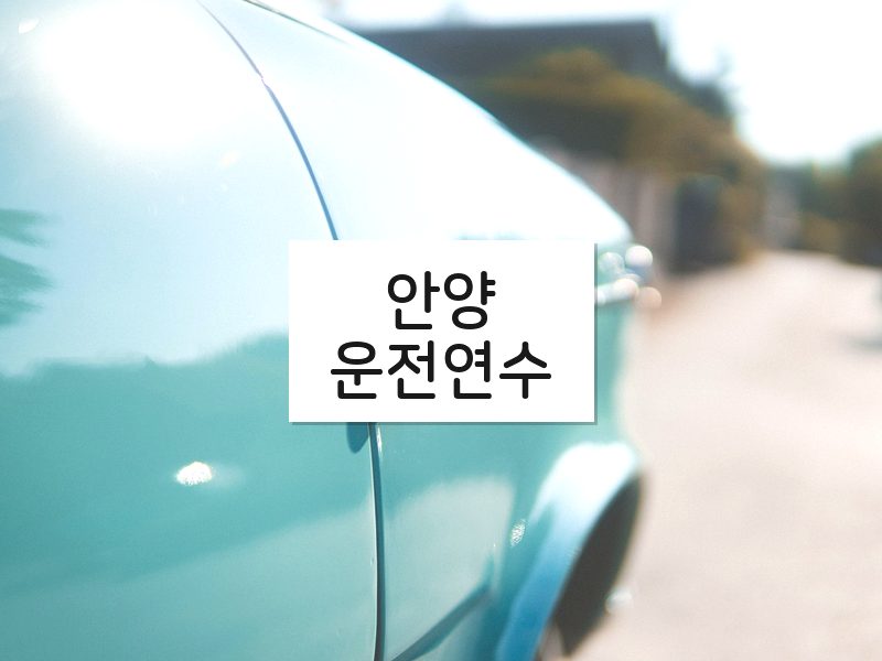 안양운전연수 후기
