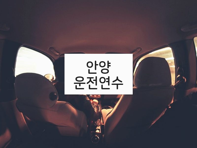 안양운전연수 후기