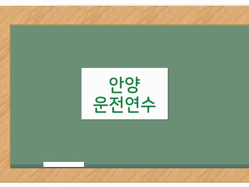 안양운전연수 후기