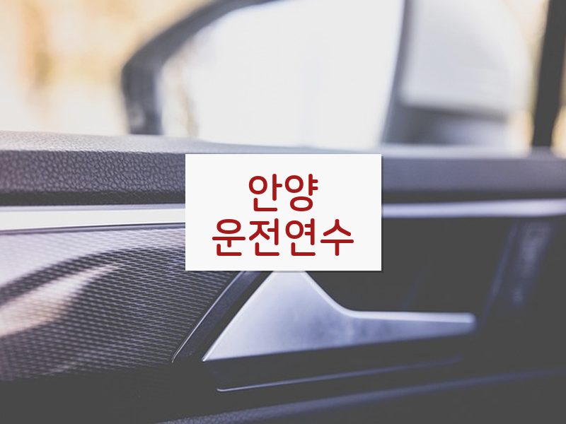 안양운전연수 후기